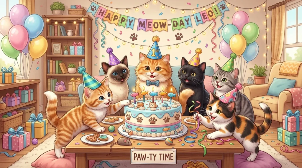 cat birthday puns