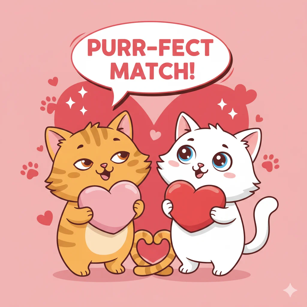 cat valentines puns