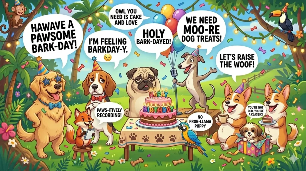 dog birthday puns